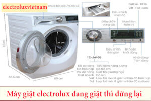máy giặt electrolux đang giặt thì dừng lại
